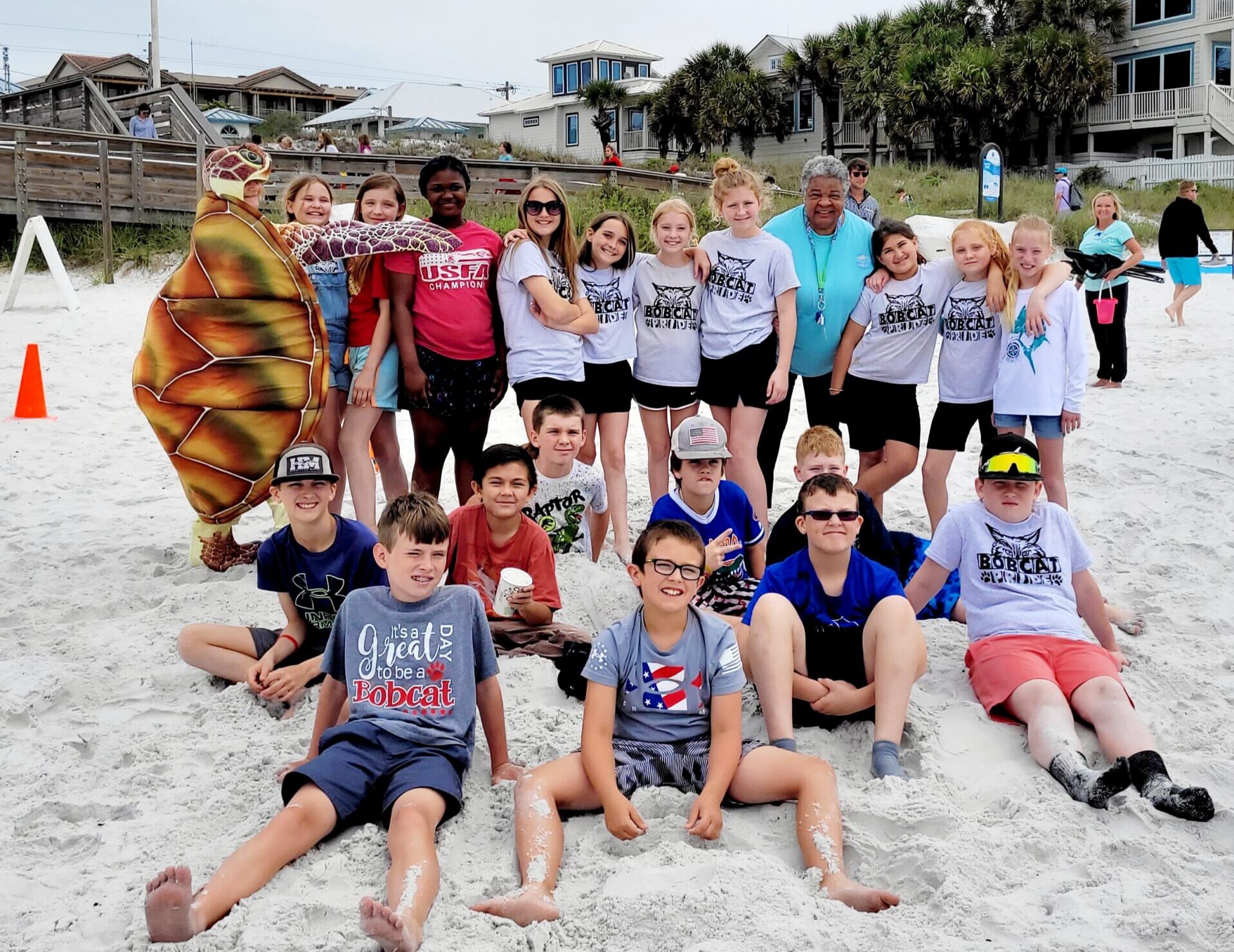 Fun @ the Beach education with students finishing up our Sea Turtle program.